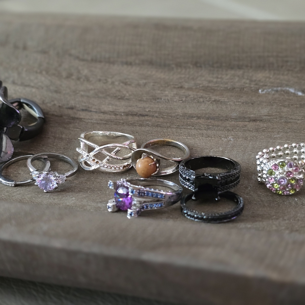 💍 Mixed Ring Lot | Assorted Styles, Sizes & Materials | Imperfect Pieces